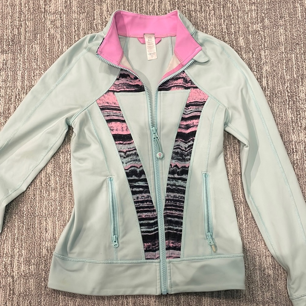ivivva by lululemon girls mint green athletic jacket